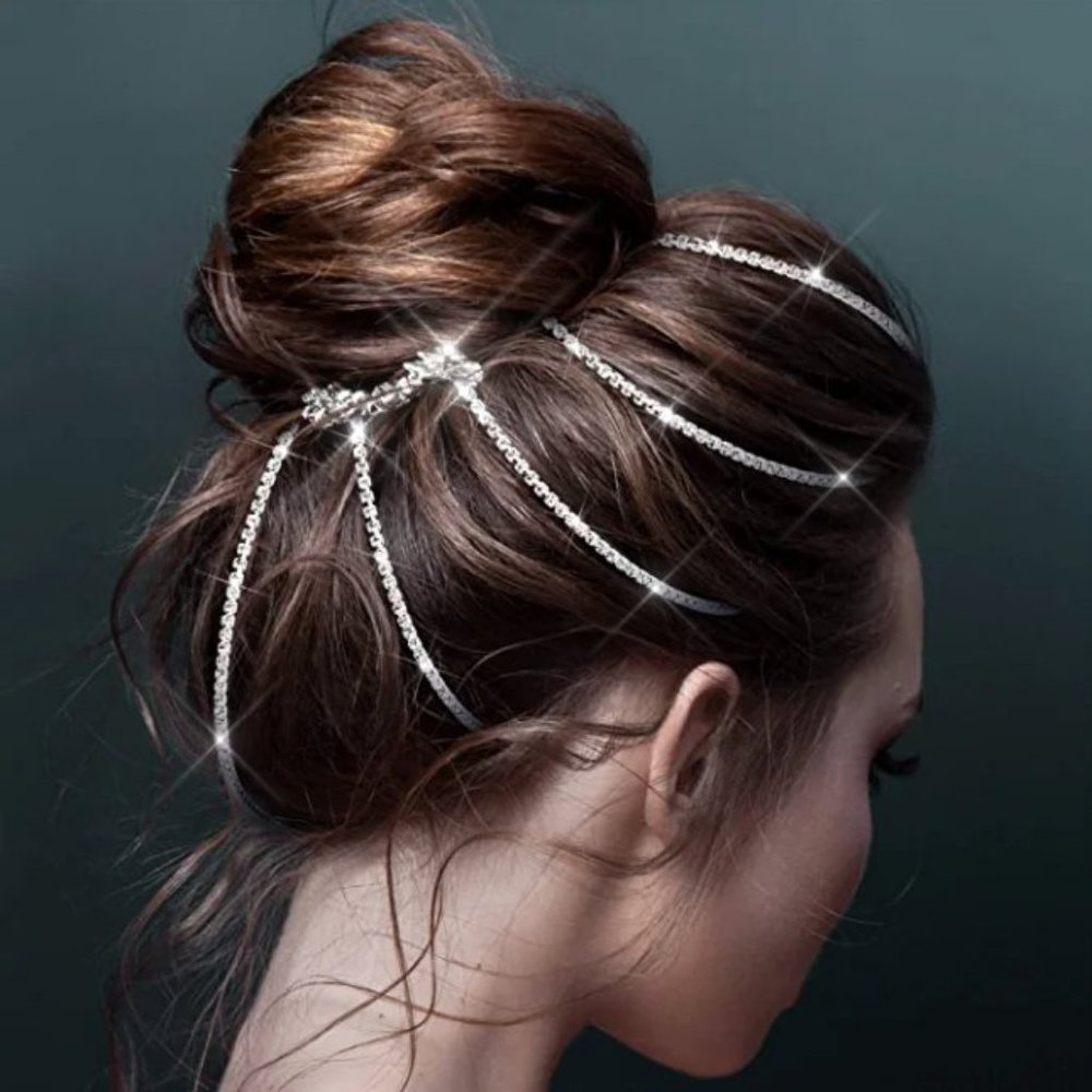 NEW Sparkling Bling Swarovski Crystal Rhinestone & Pearl Hair Accessorie… - Picture 7 of 14
